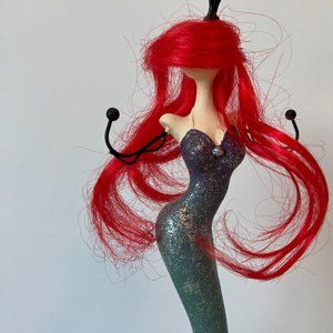 Ariel the little mermaid Doll Jewelry Stand Holder Mannequin Display Orgaziner